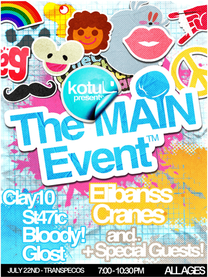 The Main Event with Elibanss, Cranes, Clay10 + more artwork from Trans-Pecos
