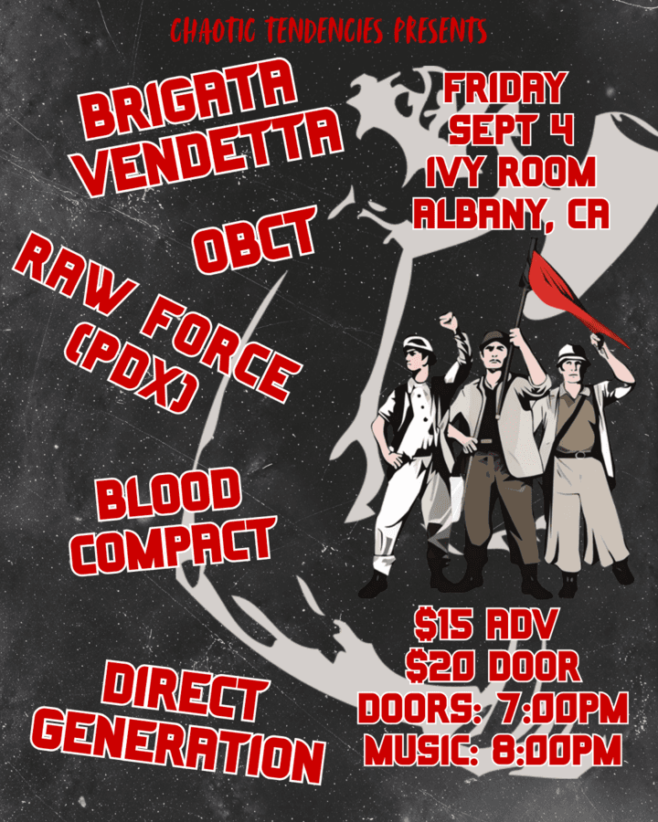 Brigata Vendetta + OBCT + Raw Force (PDX) + Blood Compact + Direct Generation artwork from Ivy Room
