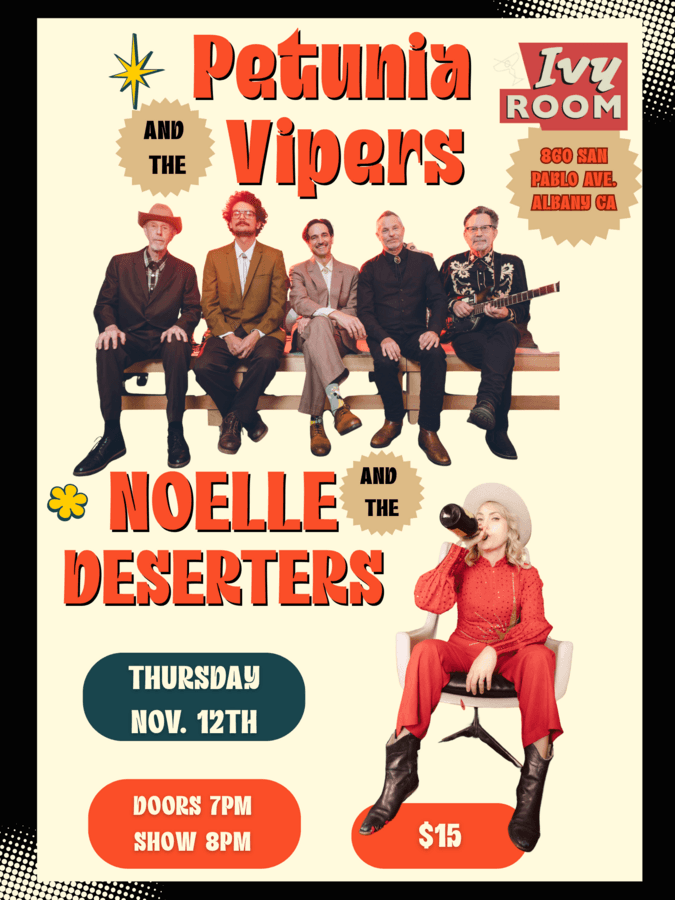 Petunia & The Vipers + Noelle & The Deserters artwork from Ivy Room