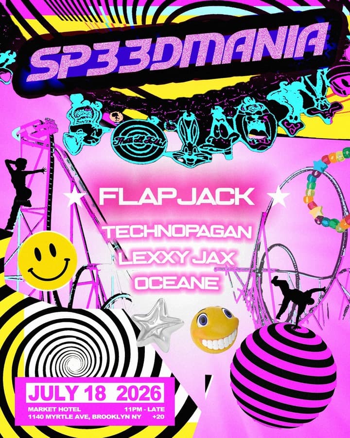 SPEEDMANIA WITH FLAPJACK artwork from Market Hotel