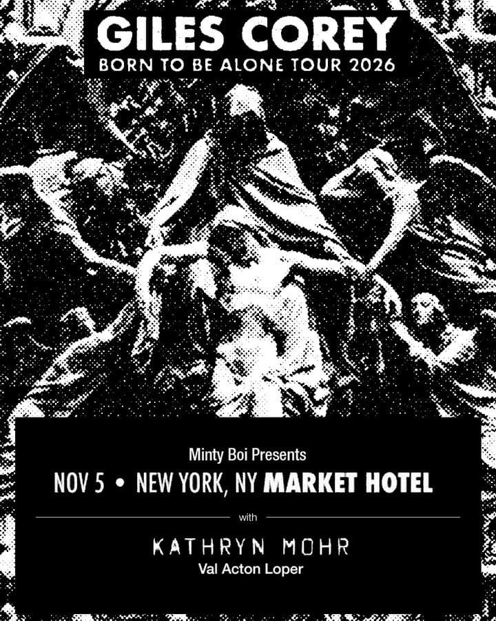 Giles Corey Live in New York w/ Kathryn Mohr artwork from Market Hotel
