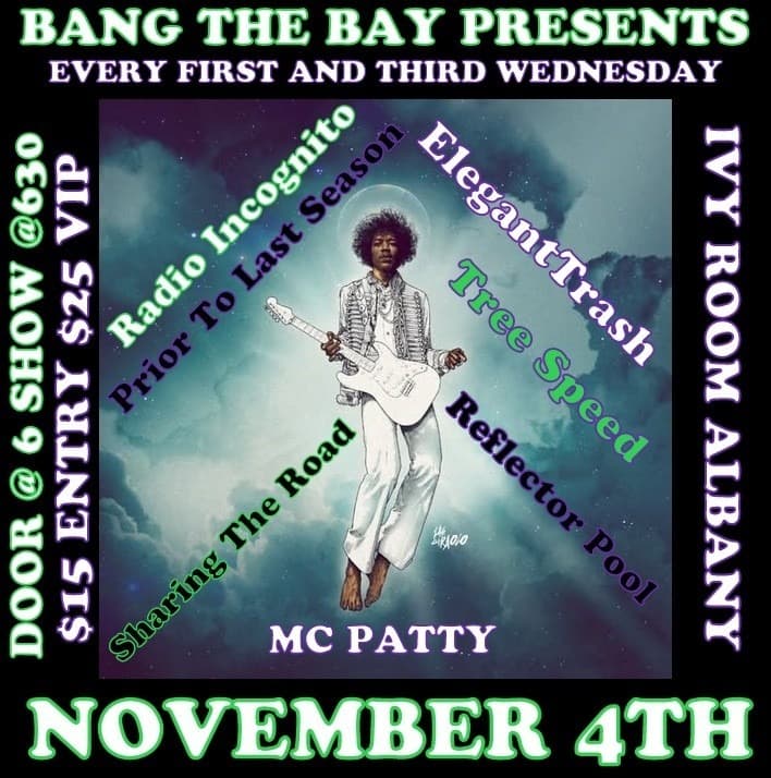 BANG THE BAY! RADIO INCOGNITO + PRIOR TO LAST SEASON + ELEGANT TRASH + TREE SPEED artwork from Ivy Room