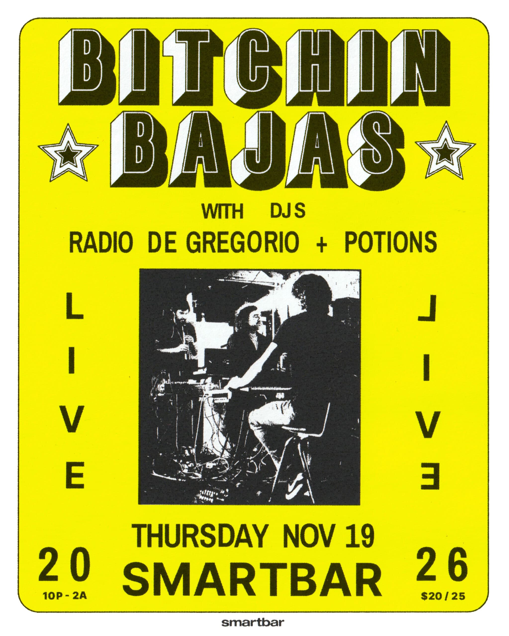 Bitchin Bajas (Live) * Radio de Gregorio * Potions artwork from Smartbar