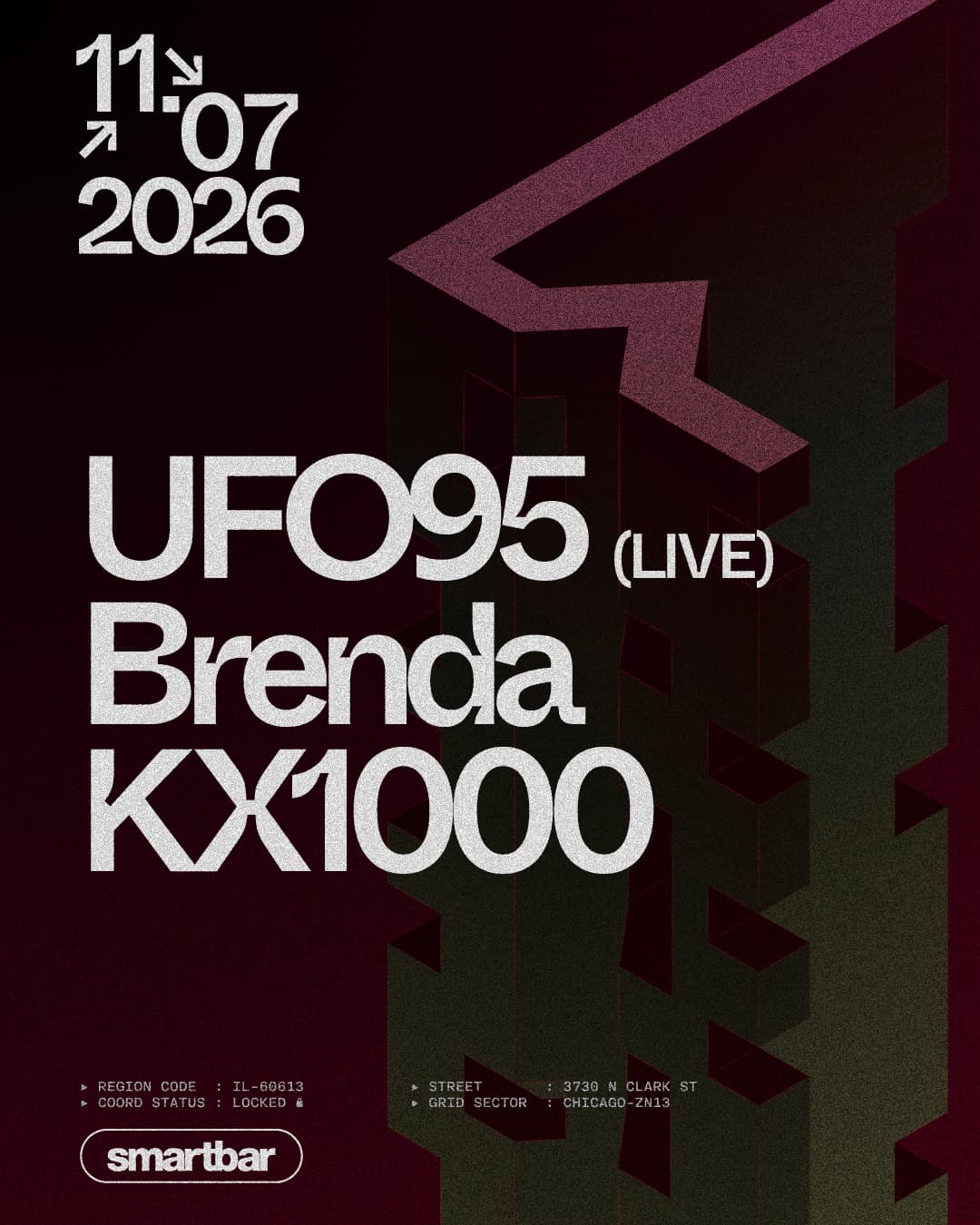 UFO95 (Live) * Brenda * KX1000 artwork from Smartbar