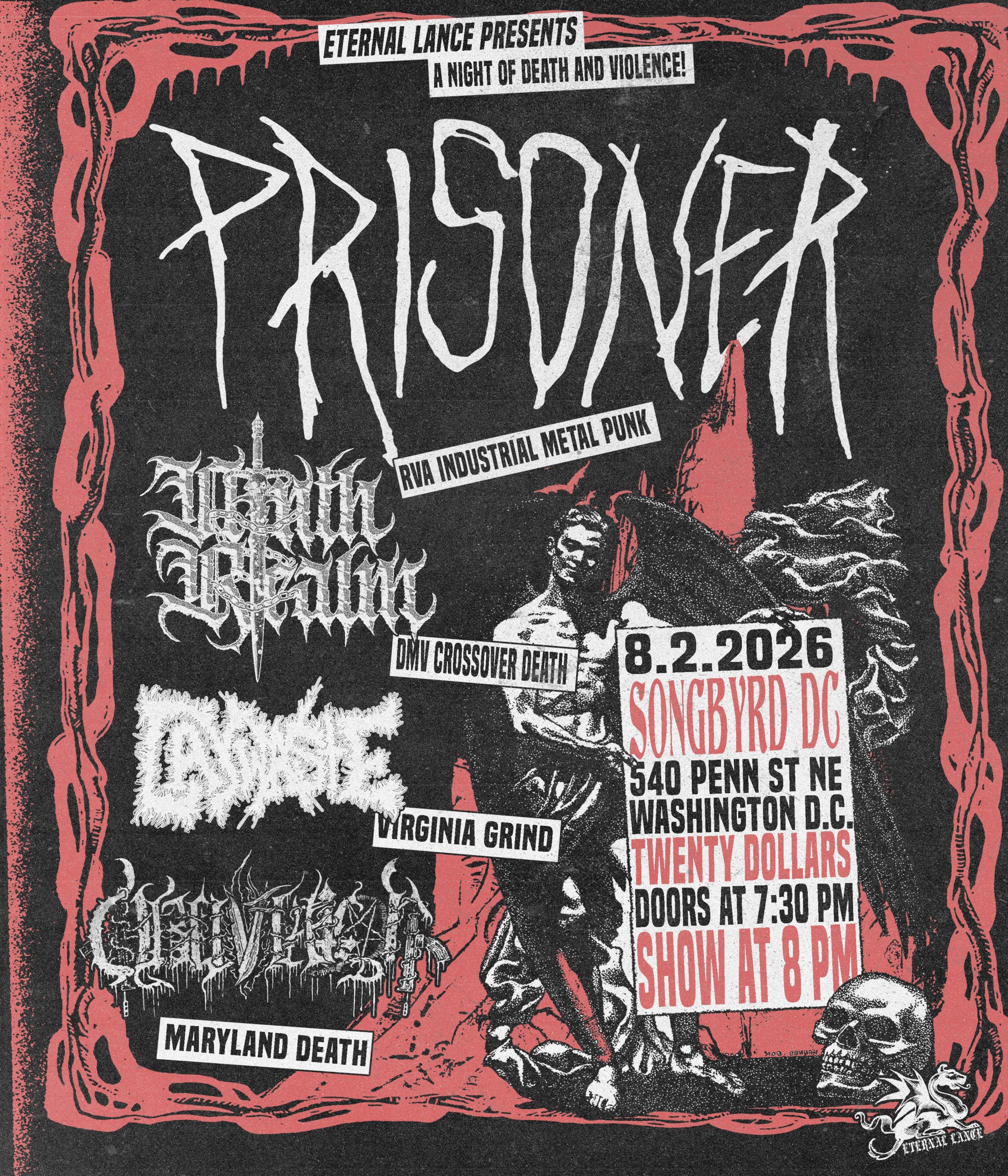 PRISONER artwork from Songbyrd Music House