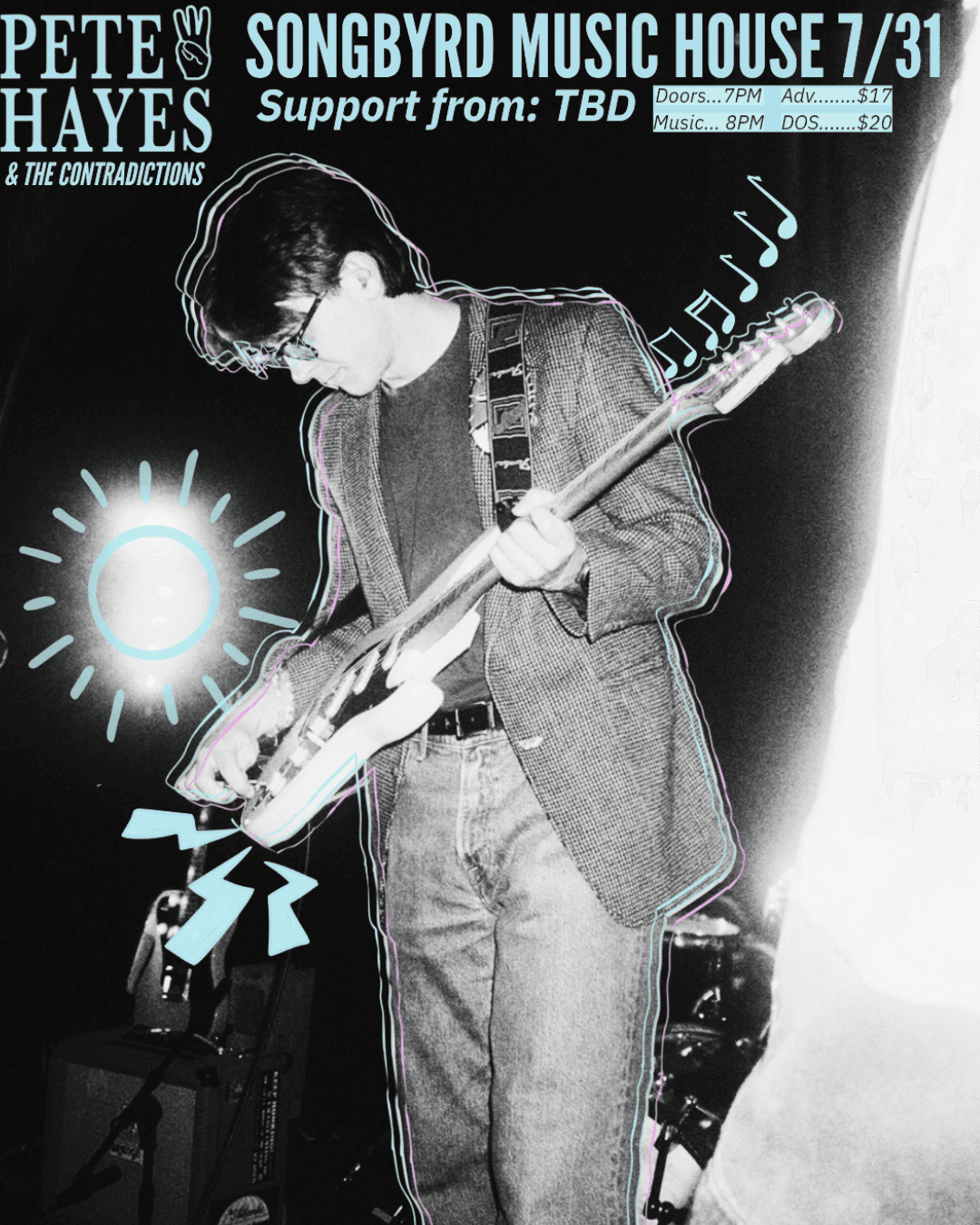 PETE HAYES & THE CONTRADICTIONS artwork from Songbyrd Music House