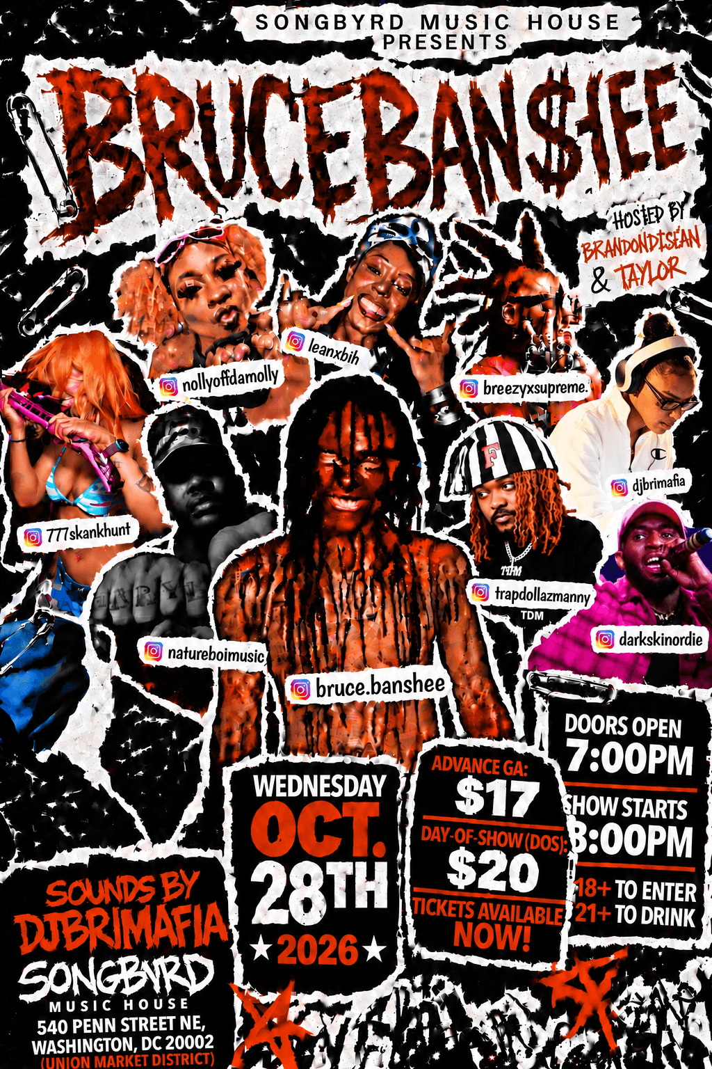 BRUCEBAN$HEE artwork from Songbyrd Music House