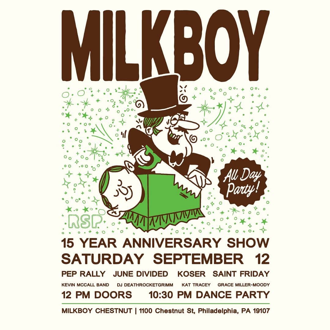 MilkBoy 15th Anniversary Party artwork from MilkBoy