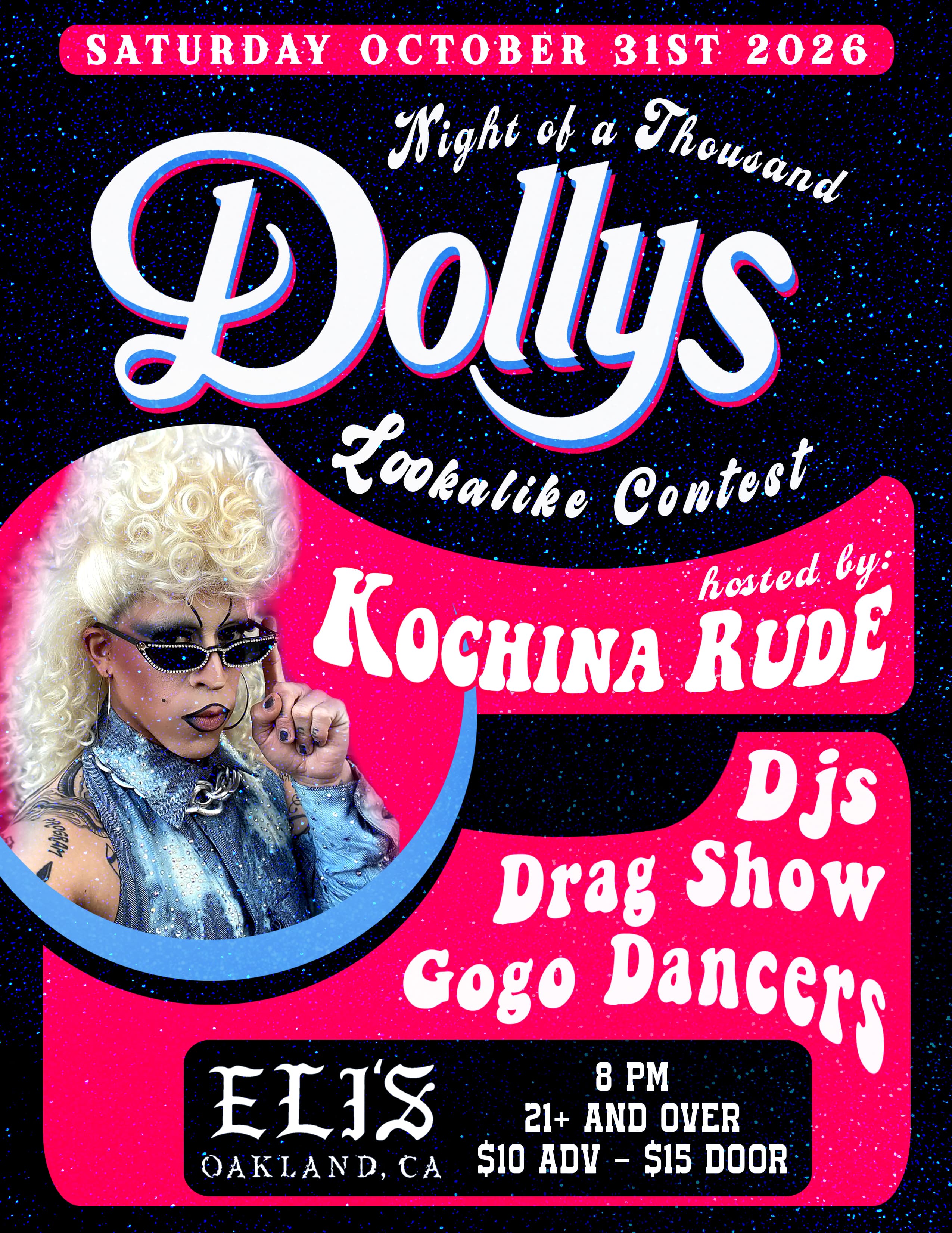 Night of a Thousand Dollys Halloween Rager! artwork from Eli's Mile High Club