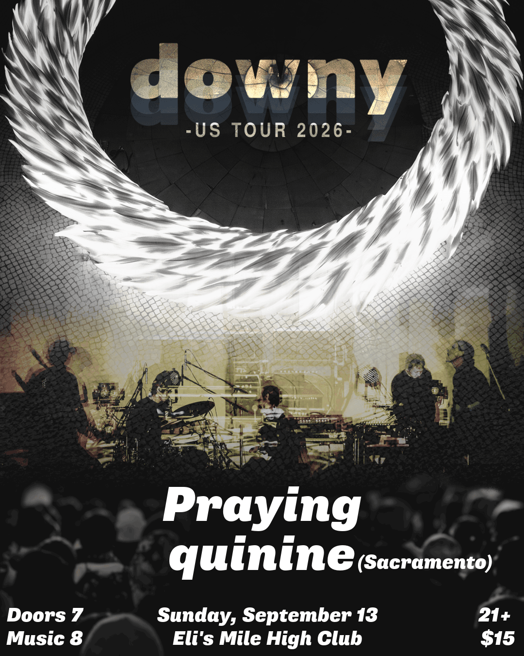 Downy, Quinine, Praying artwork from Eli's Mile High Club
