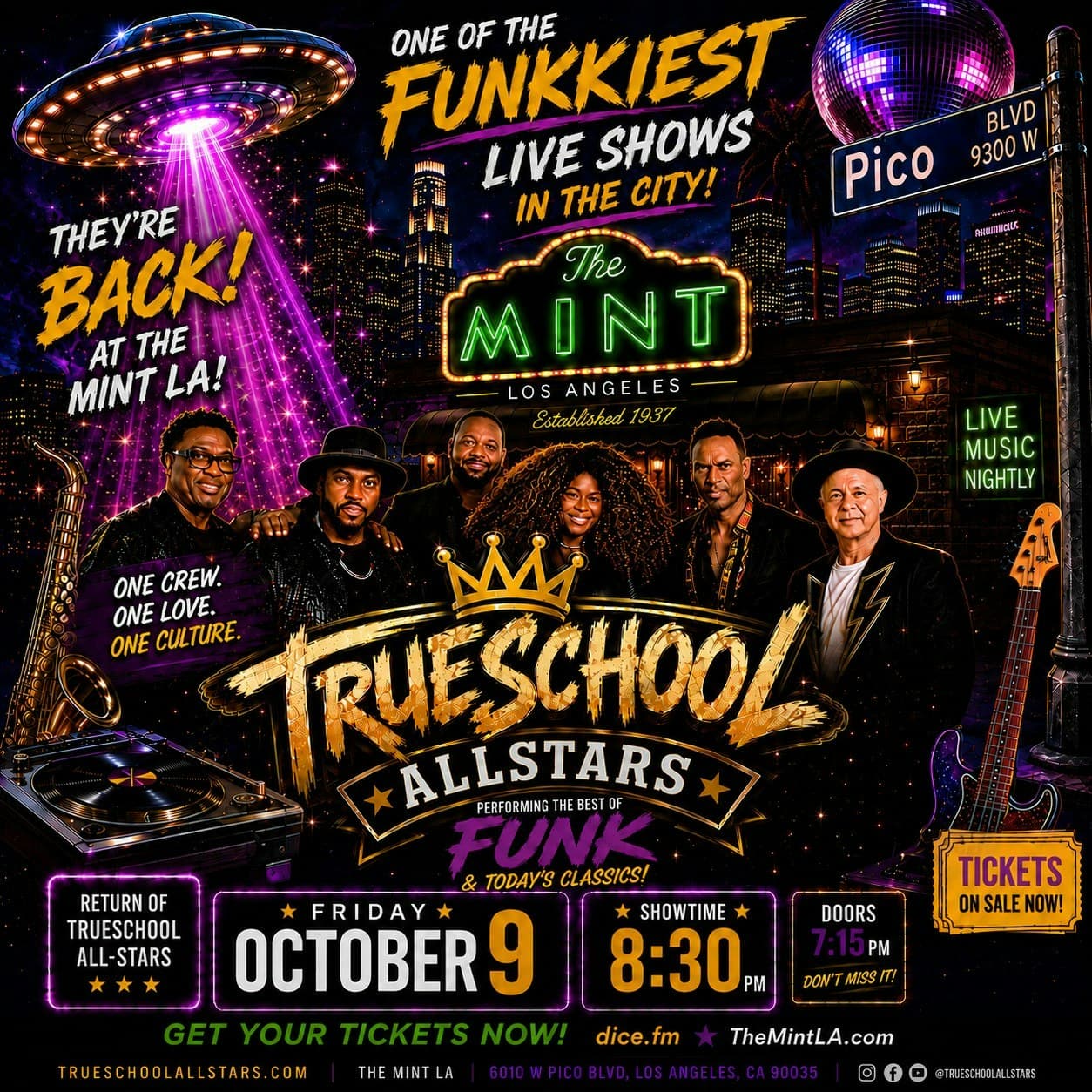 TrueSchool Allstars, Zach Santos, Evan Dexter Big Band artwork from The Mint