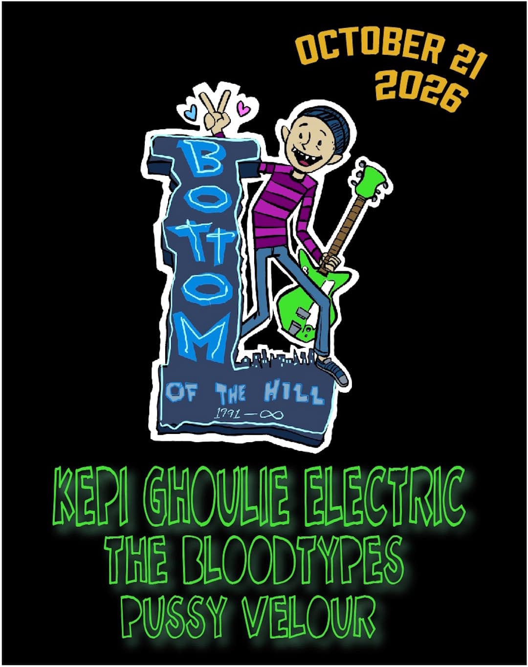 Kepi Ghoulie Electric artwork from Bottom of the Hill