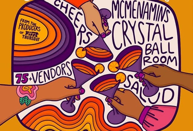 First Thursday Crafts & Cocktails artwork from Crystal Ballroom