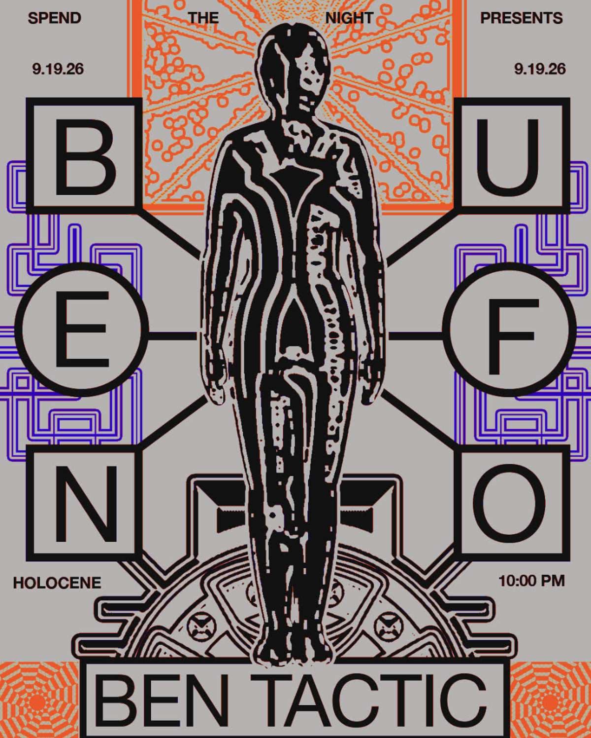Spend The Night Presents: Ben UFO, Ben Tactic – 21+ artwork from Holocene