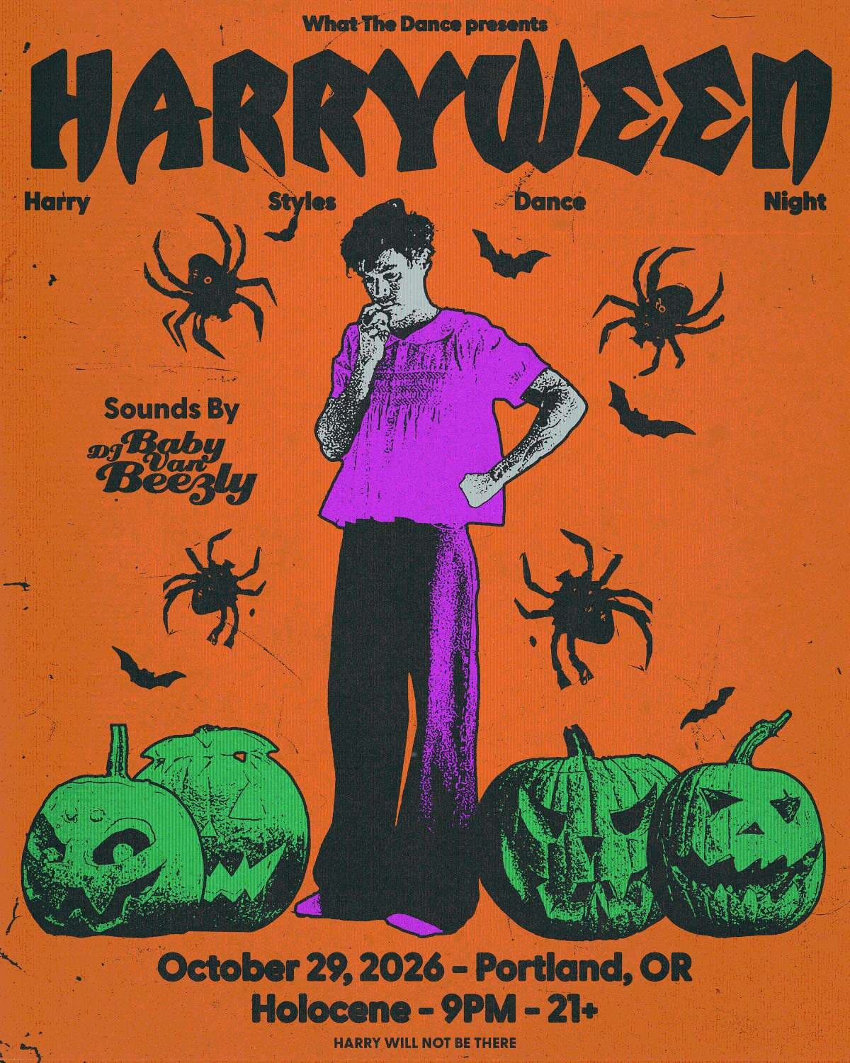 HARRYWEEN – Harry Styles Halloween Dance Night – 21+ artwork from Holocene