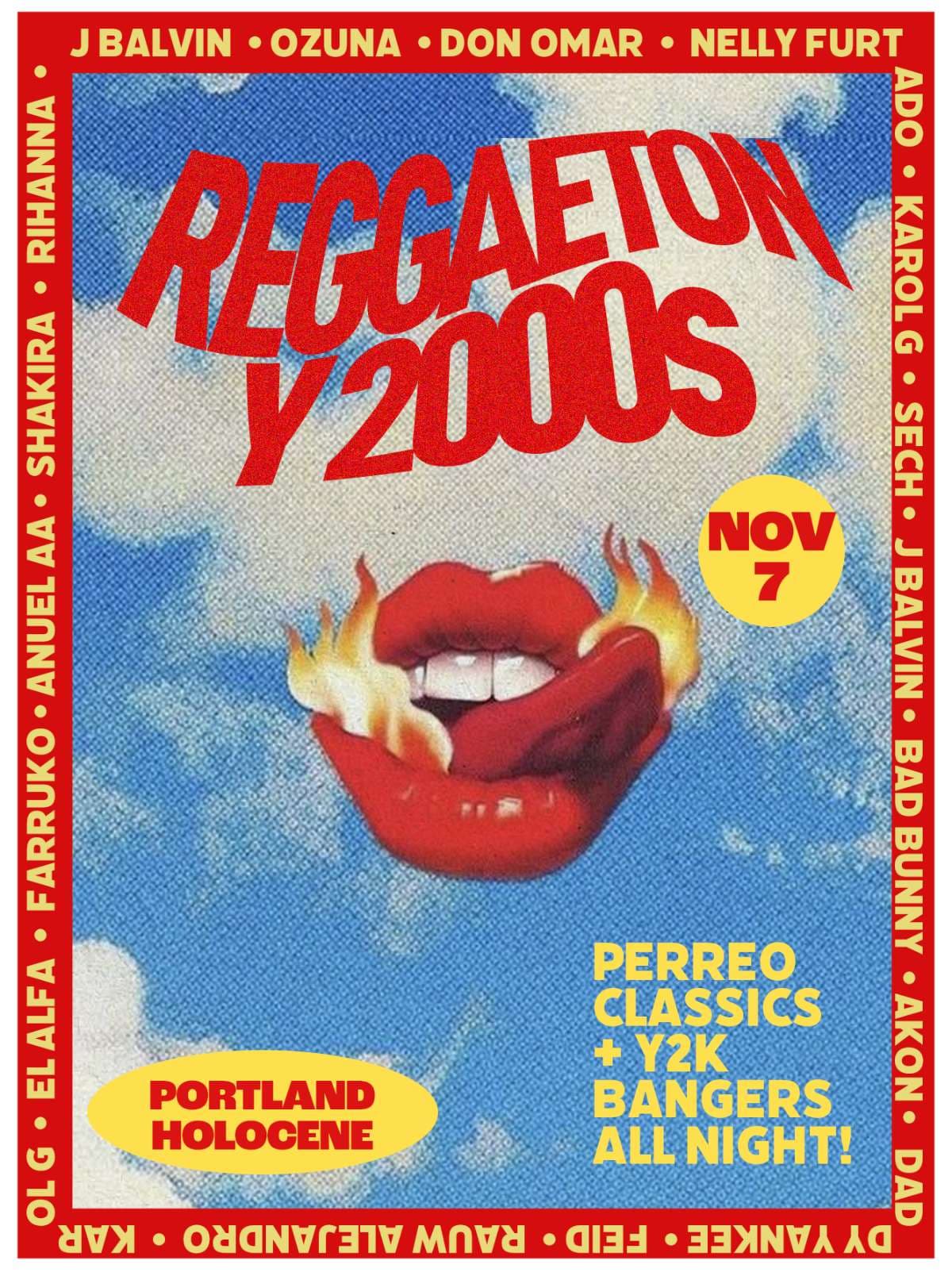 REGGAETON Y 2000s (Perreo Classics + Y2K Bangers All Night!) – 21+ artwork from Holocene