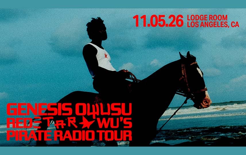 Genesis Owusu – Red Star Wu’s Pirate Radio Tour artwork from Lodge Room