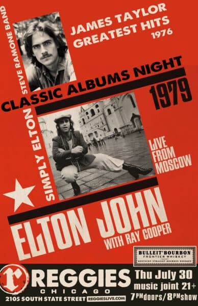 ELTON JOHN “LIVE FROM MOSCOW 1979” BY SIMPLY ELTON artwork from Reggie's Music Joint