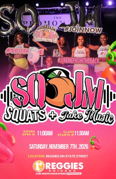 SQUATS AND JUKE MUSIC (Exercise Class ) artwork from Reggie's Rock Club
