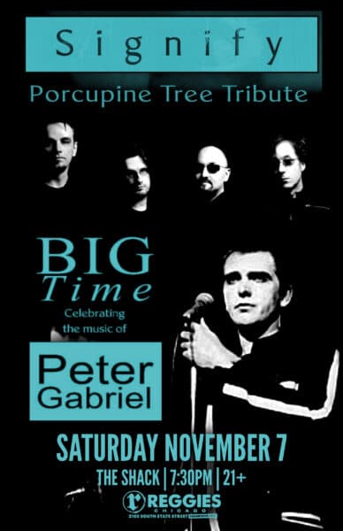 BIG TIME (the Music of Peter Gabriel) artwork from Reggie's Rock Club