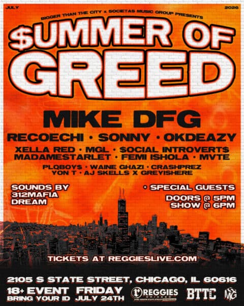 MIKE DFG artwork from Reggie's Rock Club