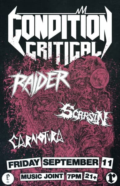 CONDITION CRITICAL artwork from Reggie's Music Joint