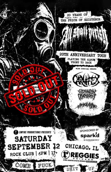 ALL SHALL PERISH artwork from Reggie's Rock Club